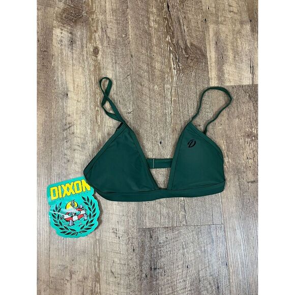 Dixxon Flannel Co Army Green Bikini Top Women's S NWT - Picture 1 of 4